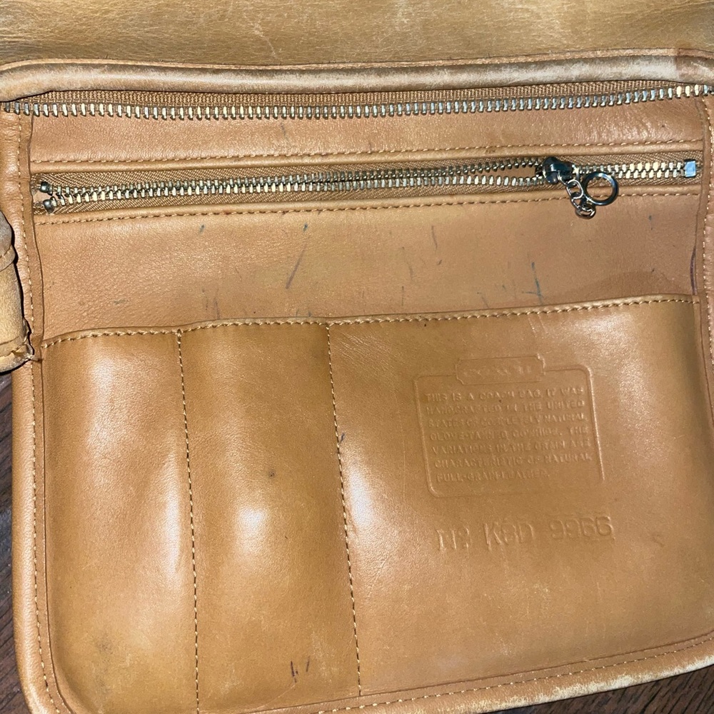 Vintage COACH #9966 Legacy 90S Y2K Saddle Bag Natural Feet hobo full grain - Picture 11 of 17